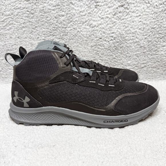 Under Armour Charged Bandit Trek 2 Mens 11.5 Hiking Shoes Sneakers Black Gray - Picture 2 of 11